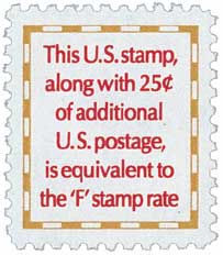 1991 4¢ Make-up Rate stamp