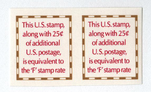 1991 4¢ Make up rate, imperf pair