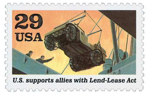 1991 29¢ Lend-Lease Act stamp