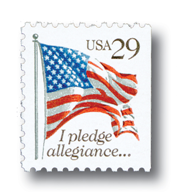 1992 Pledge stamp perforated 11 x 10