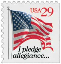 1992 Pledge stamp with red denomination 