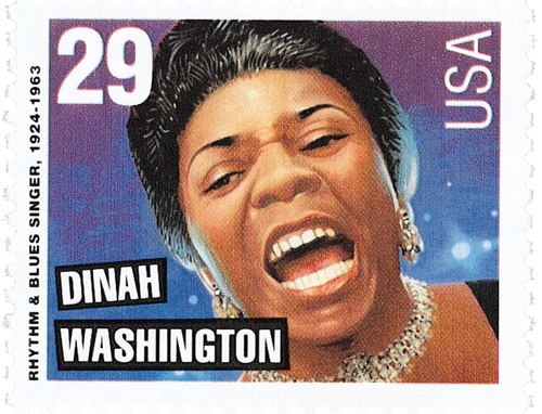 1993 29¢ Legends of American Music: Dinah Washington stamp