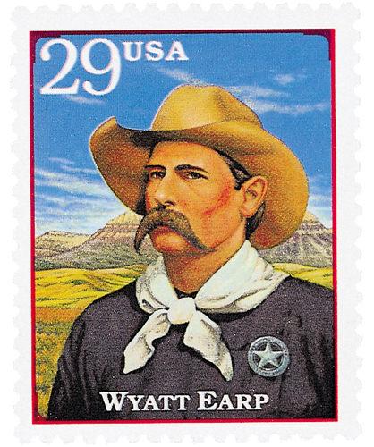 U.S. #2869j – Masterson met Wyatt Earp in Dodge City.