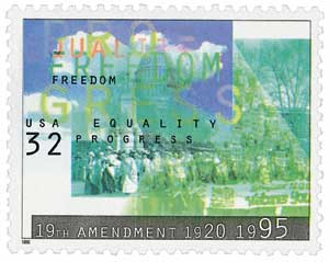 1995 32¢ Women's Suffrage stamp