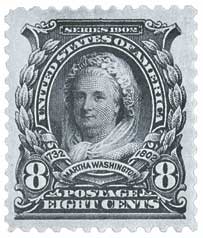 U.S. #306 was the first U.S. stamp to honor a woman.