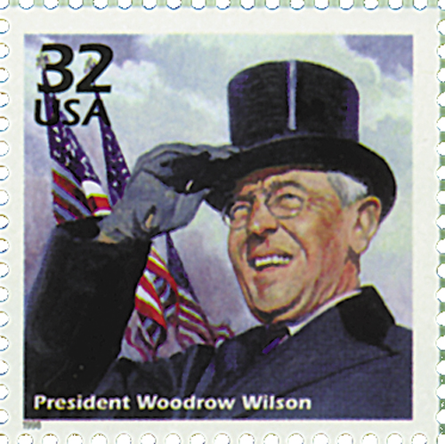 Company watermark Stamp $1 Mystic USIR - 832b Wilson, - Woodrow 1938