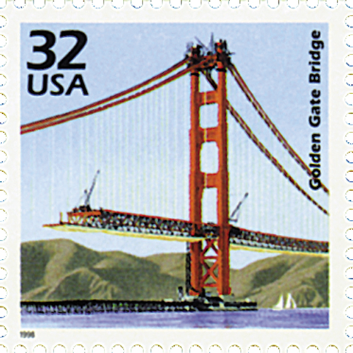 1998 Golden Gate Bridge Celebrate the Century stamp