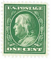 1908 Franklin stamp