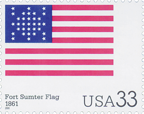 2000 33Â¢ The Stars and Stripes: Fort Sumter Flag