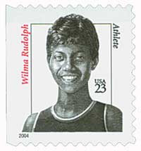 2004 23¢ Distinguished Americans: Wilma Rudolph, booklet single