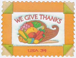 2001 34Â¢ Thanksgiving stamp