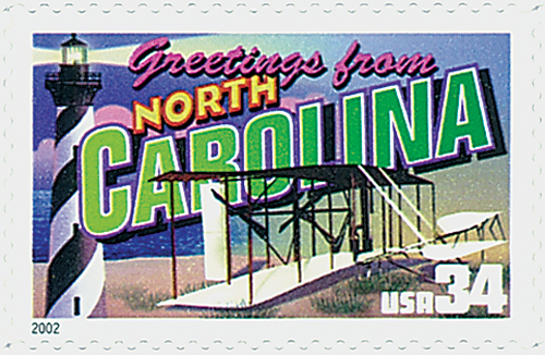 2002 34Â¢ Greetings From America: North Carolina stamp