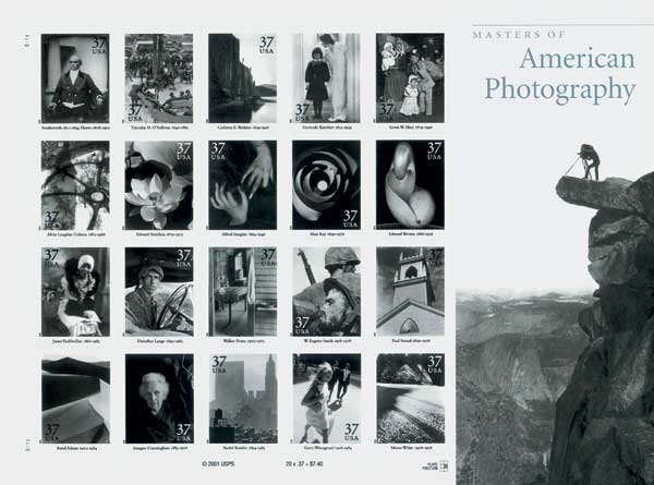 3649 - 2002 37c Masters of American Photography, s/a - Mystic Stamp Company