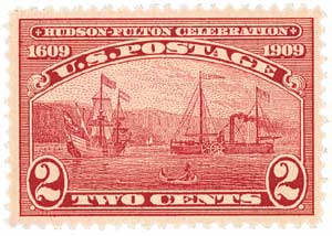 U.S. #372 â€“ Hudsonâ€™s ship was sometimes called the Clermont, after Livingstonâ€™s home.