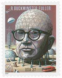U.S. #3870 was issued on the 50th anniversary of Fullerâ€™s invention of the geodesic done.