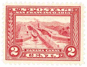 1913 2¢ Panama-Pacific Exposition: Panama Canal stamp
