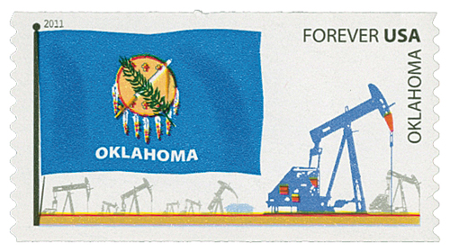 U.S. #4315 â€“ Before Oklahoma was admitted to the Union, it produced more oil than any other U.S. state or territory.