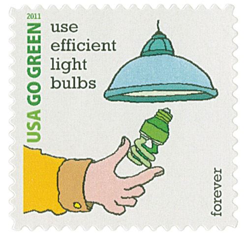 U.S. #4524n â€“ Click the image to read how todayâ€™s energy efficient bulbs differ from Edisonâ€™s.