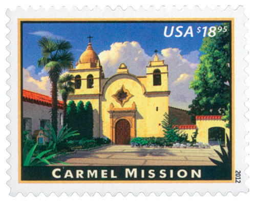 2012 $18.95 Carmel Mission, Express Mail stamp