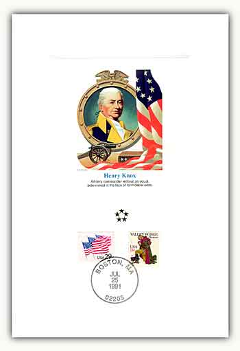 Item #47008A – Henry Knox Proof Card marking his 241st birthday.