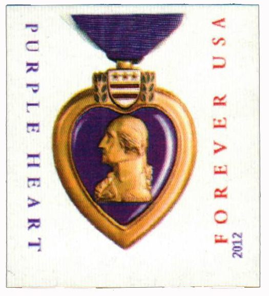 2012 45Â¢ Purple Heart Imperforate