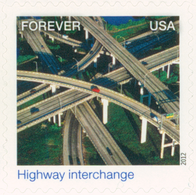  2012 Earthscapes: Highway Interchange stamp