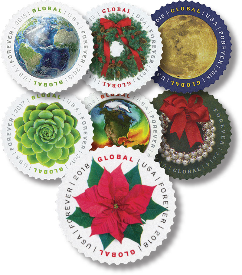 Stamp Announcement 13-45: Global Forever®: Evergreen Wreath Stamp