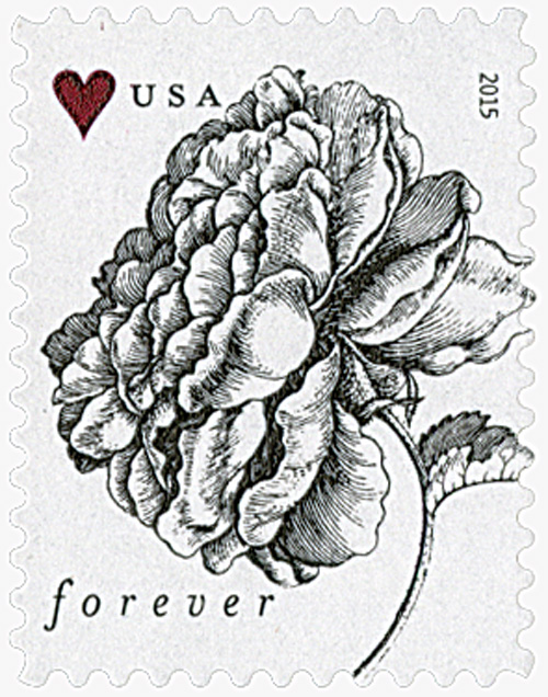 2015 Vintage Rose stamp