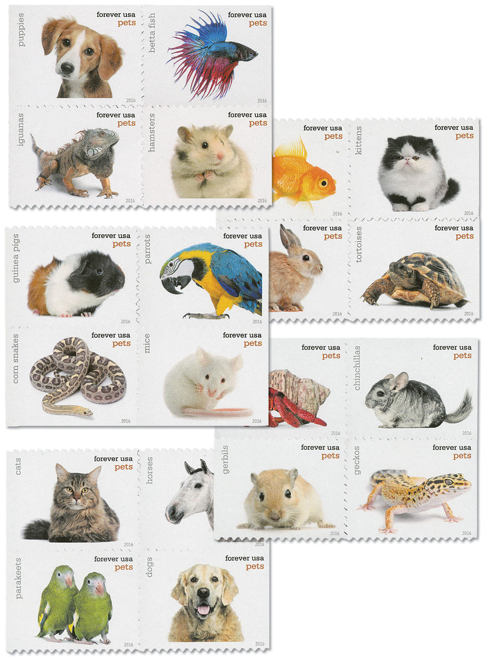 2016 47Â¢ Pets stamps