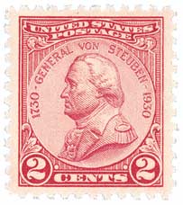 U.S. #689 was issued for General von Steuben’s 200th birthday.
