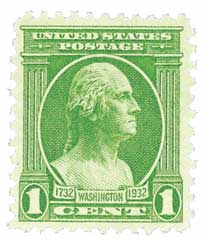 1932 Washington by Houdon stamp