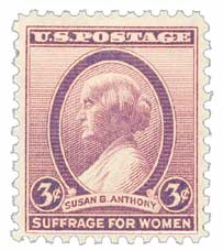 1936 3¢ Susan B. Anthony stamp
