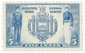 1937 5¢ Army and Navy: Seal of U.S. Naval Academy