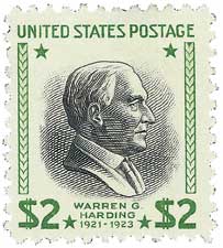 1938 $2 Harding stamp