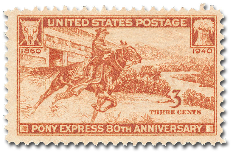 1940 3¢ Pony Express 80th Anniversary