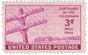 1944 Telegraph centenary stamp