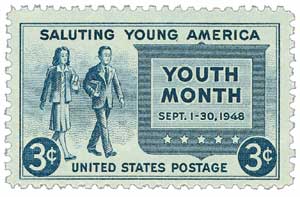 1948 3Â¢ Saluting Young America
