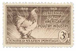 1948 3Â¢ Centennial of the American Poultry Industry stamp