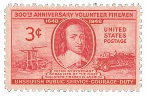 1948 3¢ Volunteer Fireman Issue