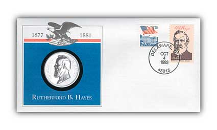 Item #97816 – Hayes Platinum Medal Commemorative Cover.