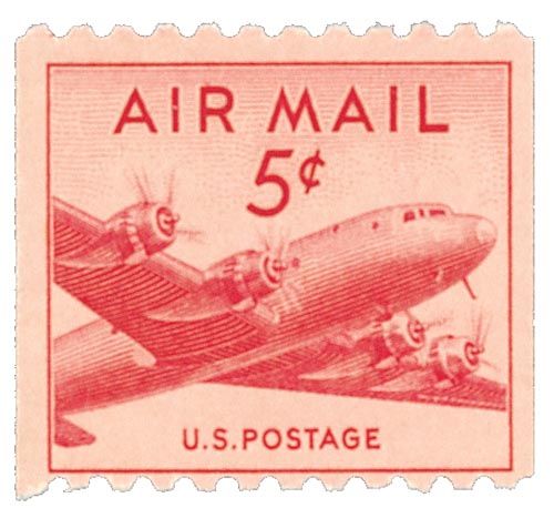 1948 5¢ DC-4 Skymaster Horizontal Coil