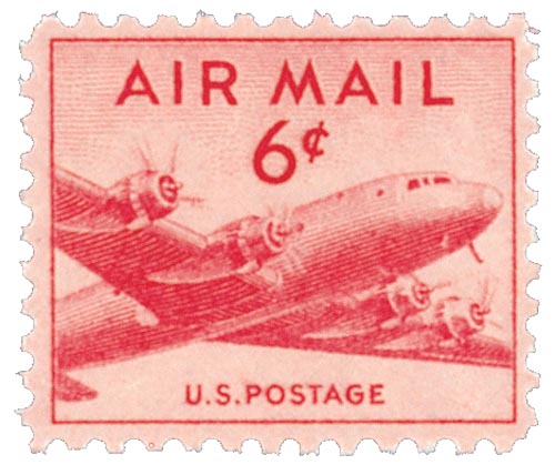 1949 6Â¢ DC-4 Skymaster stamp