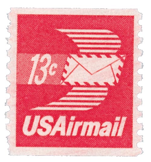 1973 13¢ Winged Letter coil stamp