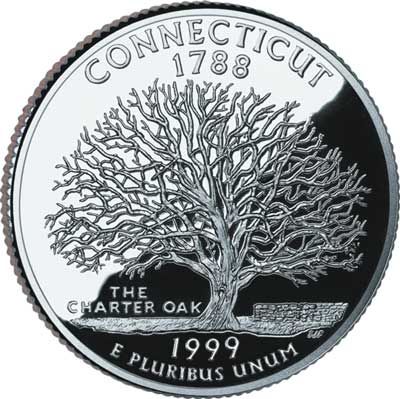 1999 Connecticut State Quarter, P Mint