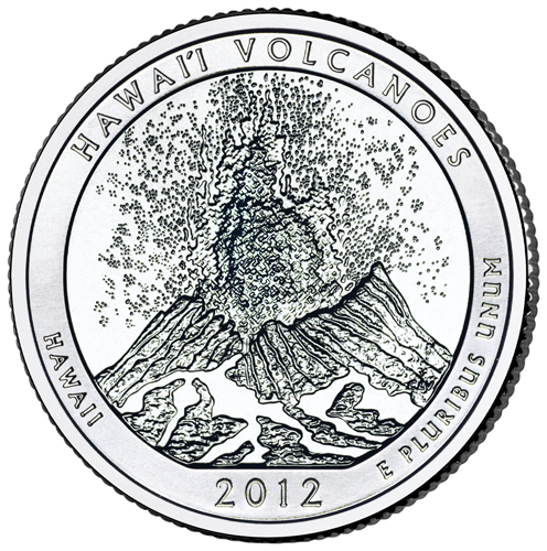 2012 Hawaii Volcanoes National Park Quarter, D Mint