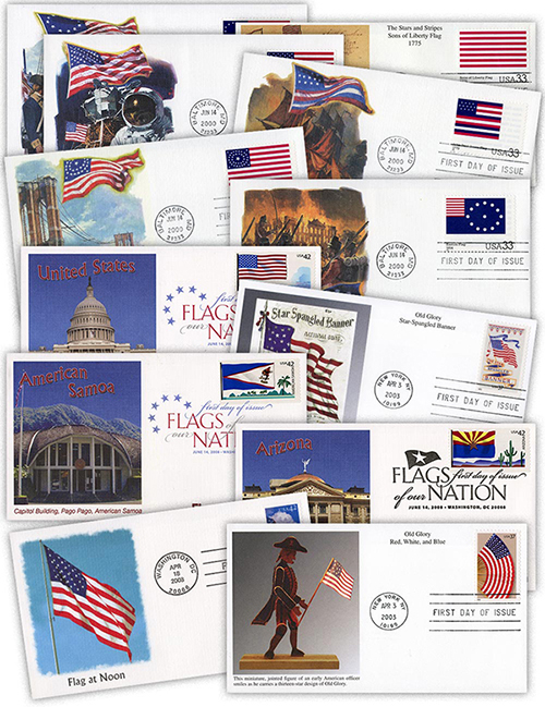 69 Different 2000-2008 Flag First Day Covers