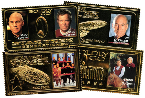 Item #M5510 – Star Trek gold foil stamps.