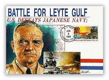 Item #M94-9 – Leyte Gulf first day postal card.