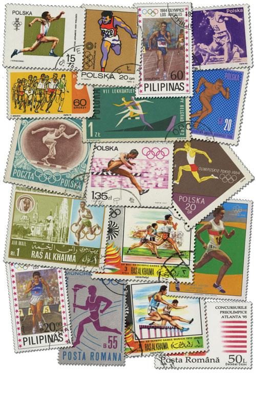 100 Worldwide Running Stamps