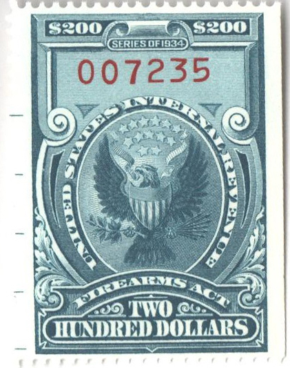 Mystic Stamp Company | Firearms Transfer Tax Stamps
